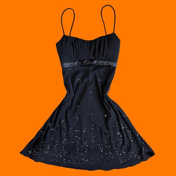 Ruby Rox Dresses & Skirts - 00's vintage black sequins goth glam y2k party dress SMALL ruby rox